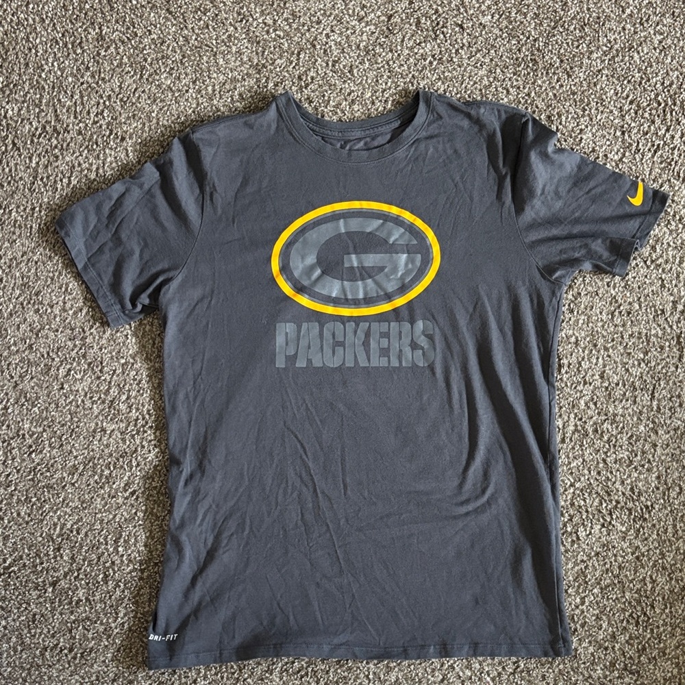 Nike Black and Yellow Packers Men's T-Shirt